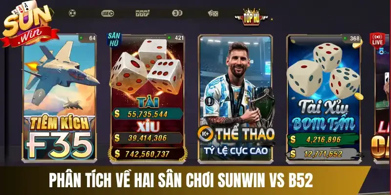Phân tích về hai sân chơi Sunwin vs B52